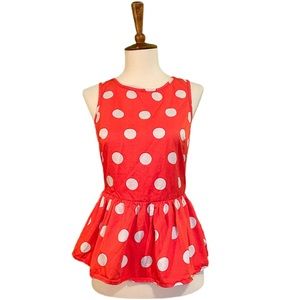 ASOS Polka Dot Peplum Top [Size 4]